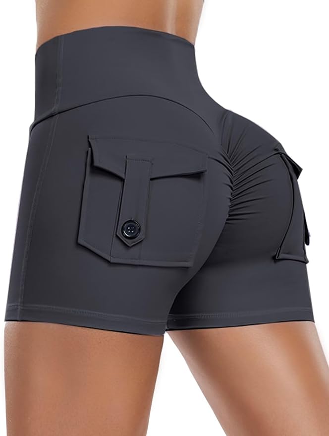 Affordo Womens Scrunch Butt Shorts