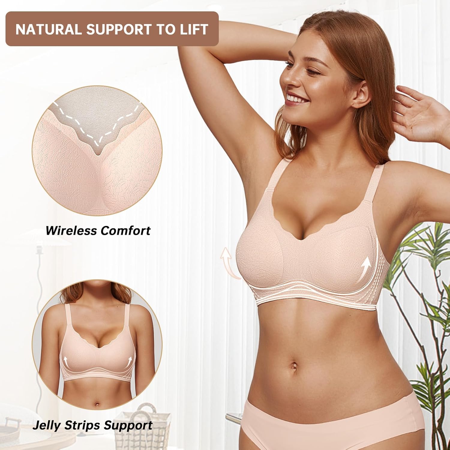 Affordo Womens Comfortable Wireless Bras