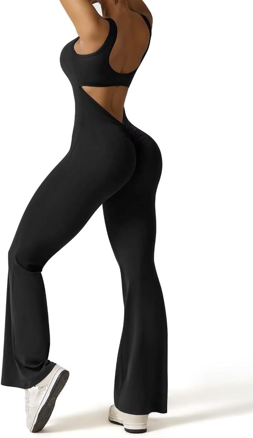 Affordo Sleeveless Flare Jumpsuits for Women